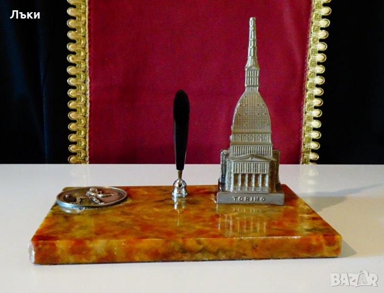 Поставка за химикал,писалка с естествен ахат 850 гр. , снимка 1