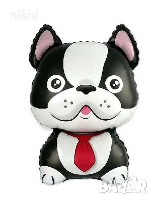 куче Булдог малък фолио фолиев балон хелий и въздух, снимка 1