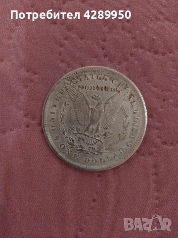 Здравейте продавам 1 сребърен американски долър от 1881г , снимка 2 - Колиета, медальони, синджири - 52670353