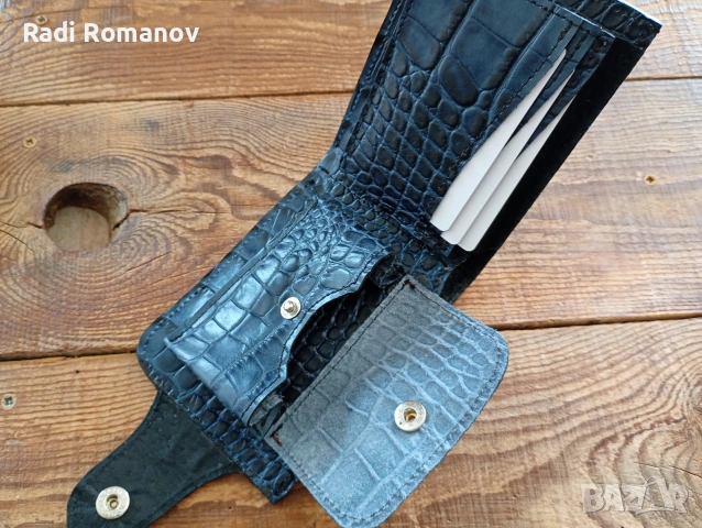 Ръчно изработен мъжки кожен портфейл , снимка 4 - Портфейли, портмонета - 54180062