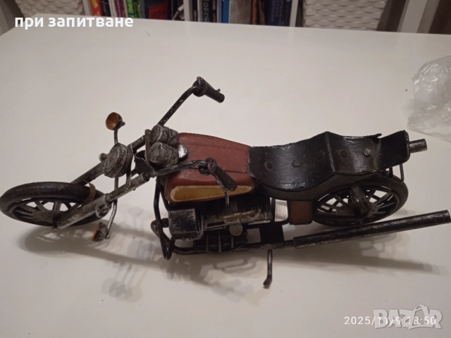 Стар метален мотоциклет и пикап пътна помощ, за декорация, големи, снимка 3 - Колекции - 48563310