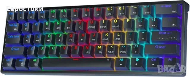 AULA F3261 Механична клавиатура за игри, клавиатура за игри 60 процента, 61 клавиша, снимка 2 - Клавиатури и мишки - 48592222