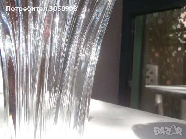 Кристална ваза Bohemia Флорал, 28 cm, снимка 10 - Вази - 56198151