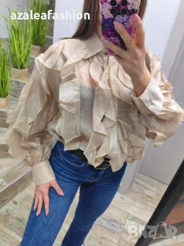 Дамска риза с къдри, снимка 3 - Ризи - 53082524