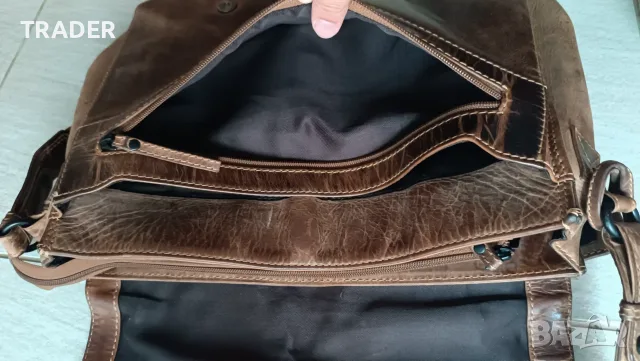 Shoulder Bag Marc Picard чанта през рамо естествена кожа, снимка 10 - Чанти - 12904354