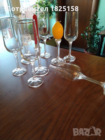 Кристален сервиз за шампанско или аперитив с два свещника., снимка 3 - Сервизи - 32148493