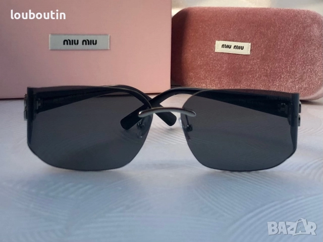 Miu 2025 дамски слънчеви очила 2 цвята правоъгълни, снимка 6 - Слънчеви и диоптрични очила - 51762430