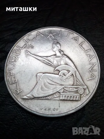 500 лири 1961 година Италия сребро, снимка 2 - Нумизматика и бонистика - 50036656