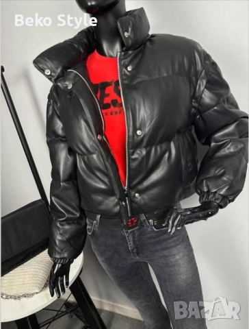 Кожено бомбър аке което става на елек