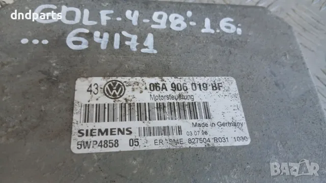 Компютър VW Golf 4 1.6i 1998 06A906019BF 5WP4858 Volkswagen Golf IV (1998-2004), снимка 2 - Части - 56048379