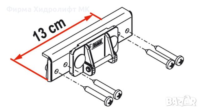 Монтажен комплект за багажник за велосипеди DETHLEFFS (до 2010год.) - FIAMMA - 9948991, снимка 2 - Аксесоари и консумативи - 40788951