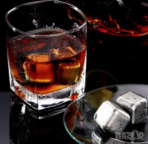 Food-Grade 304 SS Stainless Steel Whisky Stones Метални Ледчета Уиски Ракия Вино Коктейли Сок Бира, снимка 5 - Форми - 37390062