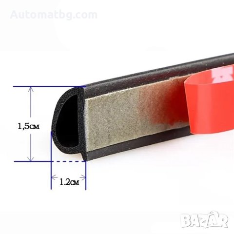 Гумено уплътнение за МПС Automat, За врати, Черен, снимка 3 - Аксесоари и консумативи - 42526905