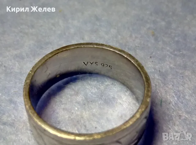 МАРКОВ СТИЛНО РЪЧНО ФИНО ОРНАМЕНТИРАН СРЕБЪРЕН ПРЪТЕН ХАЛКА СРЕБРО VYS 925 , снимка 4 - Пръстени - 50337599