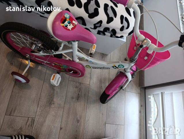 Детски Велосипед MONSTER РОЗОВ 12'' , снимка 6 - Велосипеди - 53959094
