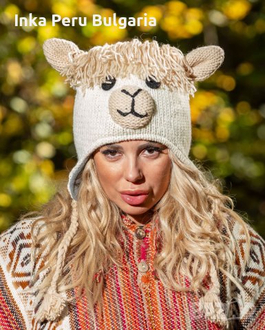  Подплатена шапка от овча вълна Лама