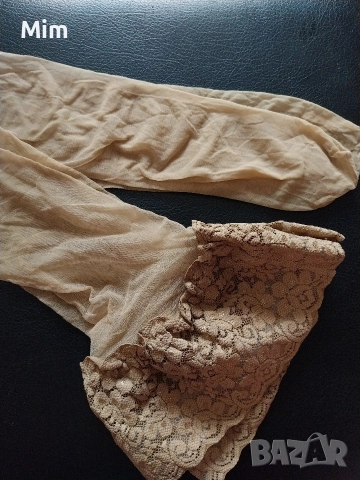 Чорапи ликра с дантела в Черно,светло сиво и цвят телесен , снимка 2 - Бельо - 52902997