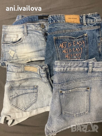 Къси дънкови гащи с размер , снимка 2 - Дънки - 50740325