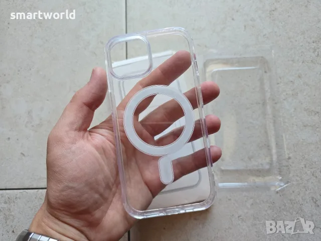 ​Прозрачен магнитен калъф (MagSafe) за iPhone 15 – Чисто нов