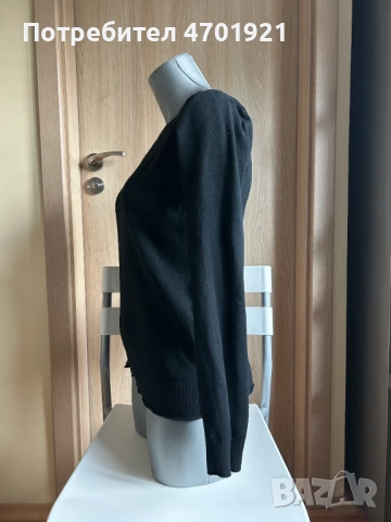 Черна дамска блуза с дълъг ръкав, снимка 3 - Блузи с дълъг ръкав и пуловери - 53215645