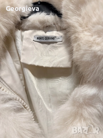 Зимно бяло уникално яке, снимка 2 - Якета - 52411398