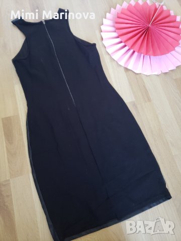Изчистена черна Кожена рокля Dolce and Gabanna D&G, снимка 4 - Рокли - 30483432