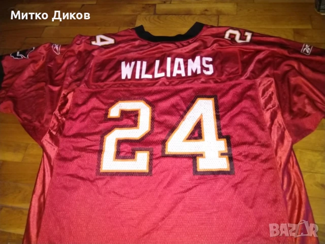 Маркова тениска амер.футбол Cadillac Williams # 24 NFL Tampa Bay Buccaneers Reebok размер L, снимка 11 - Други спортове - 51061270