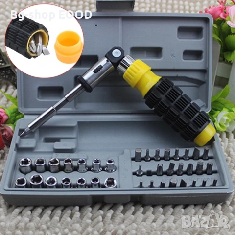 Пълен комплект отвертка с Гъвкаво рамо и аксесоари, 41в1, снимка 7 - Куфари с инструменти - 54089410