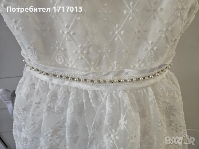 Детска официална бяла рокля с тюл Fiona & Co , снимка 4 - Детски рокли и поли - 47778484