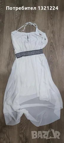 Ефирна, бяла рокля, като нова!, снимка 3 - Рокли - 49317420