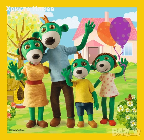 Пъзел Trefl 3 в 1 - Забавляваме се заедно, Семейство Трефлик, снимка 4 - Игри и пъзели - 54221854