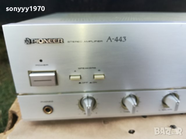 PIONEER A-443 STEREO AMPLIFIER-MADE IN JAPAN-ВНОС GERMANY LD2E0909231749, снимка 5 - Ресийвъри, усилватели, смесителни пултове - 42134113