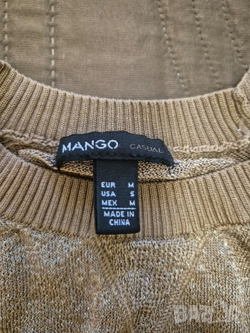 Златиста блуза Mango Манго размер М, снимка 4 - Блузи с дълъг ръкав и пуловери - 54089777