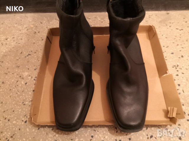 Продавам, Нови, Кожени боти с цип и подплата , снимка 9 - Мъжки боти - 35401857