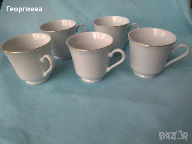 Порцеланови чаши за кафе - 5 бр.