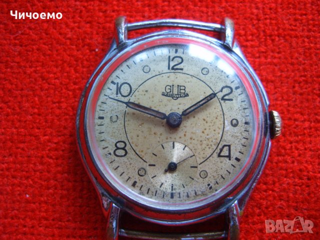 GUB Glashutte cal.60 Стари мъжки ръчни часовници, снимка 2 - Антикварни и старинни предмети - 36646878