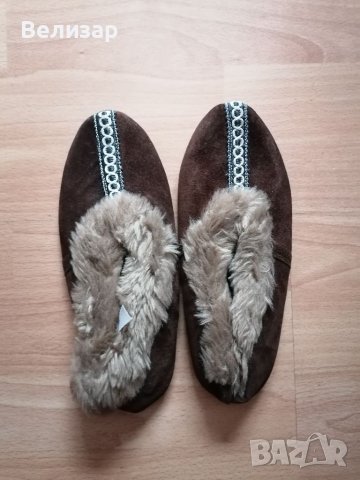 Велурени дамски пантофи - 2 чифта(чисто нови), снимка 3 - Пантофи - 38805399