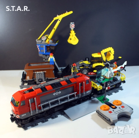 Лего Конструктор Червен Влак 60098 Lego 60098 Red Heavy Haul Train, снимка 2 - Конструктори - 52789295
