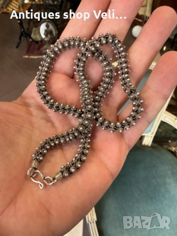 Сребърно колие №8041 , снимка 2 - Други ценни предмети - 54024422