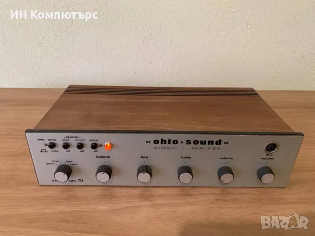 Продавам ретро стерео усилвател Ohio Sound SOU 70, снимка 2 - Ресийвъри, усилватели, смесителни пултове - 49541621