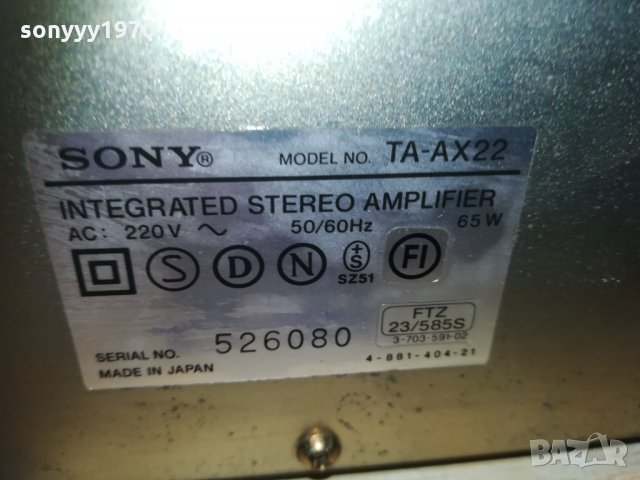 &sony japan stereo ampli 0812201816, снимка 17 - Ресийвъри, усилватели, смесителни пултове - 31058289
