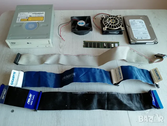 Компютърни компоненти - HDD 160Gb, DVD-ROM , RAM , cables