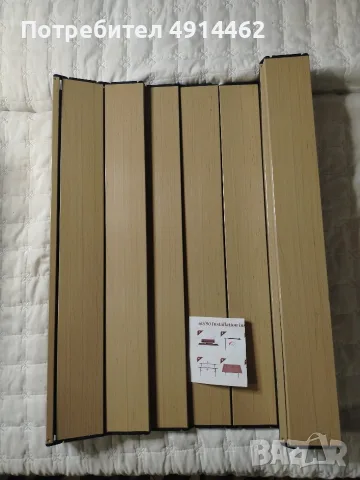 Чисто нов сгъваем плот за къмпинг маса (дървесен ефект, 60/90 см) 