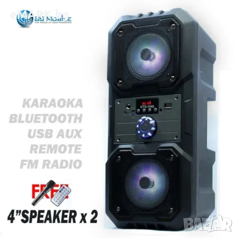 Караоке тонколона със светлинии ефекти, дистанционно управление, Bluetooth, MP3, SD, USB за ползване, снимка 1