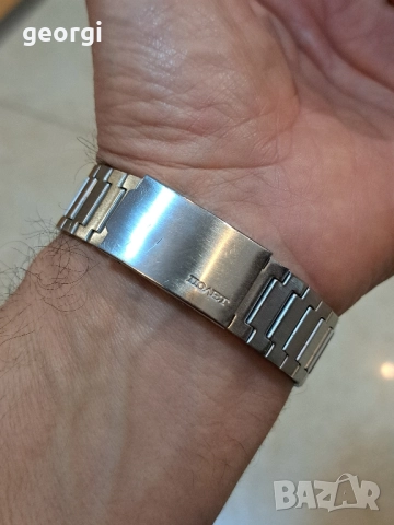 съветски позлатен часовник Poljot с метална верижка Полет , снимка 11 - Мъжки - 52668210