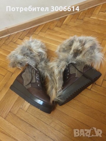 Дамски боти с естествен косъм 