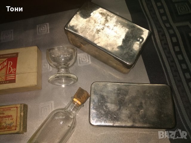 Антична кафява кожена лекарска чанта от период 1950 г , снимка 15 - Антикварни и старинни предмети - 31144273