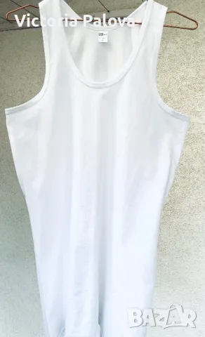 Бял безшевен потник памук