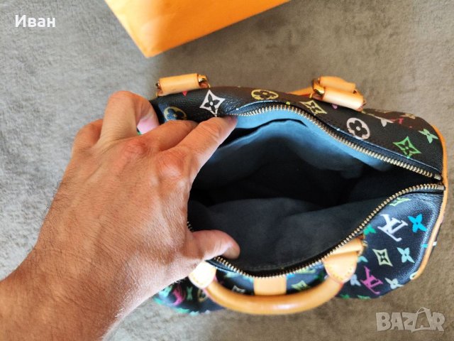 Оригиналнa чанта Louis Vuitton monogram multicolour speedy 30 black, снимка 11 - Чанти - 37917857