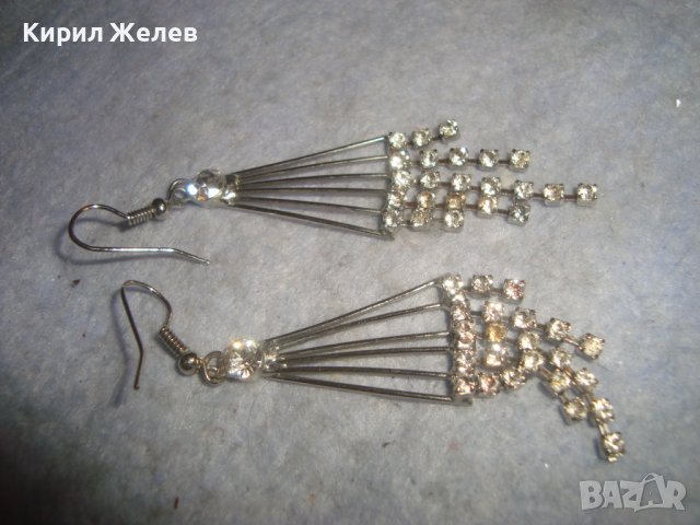 АЖУРНИ ФИНИ КРИСТАЛНИ СРЕБРИСТИ АРТ ОБЕЦИ 26747, снимка 4 - Обеци - 37685818
